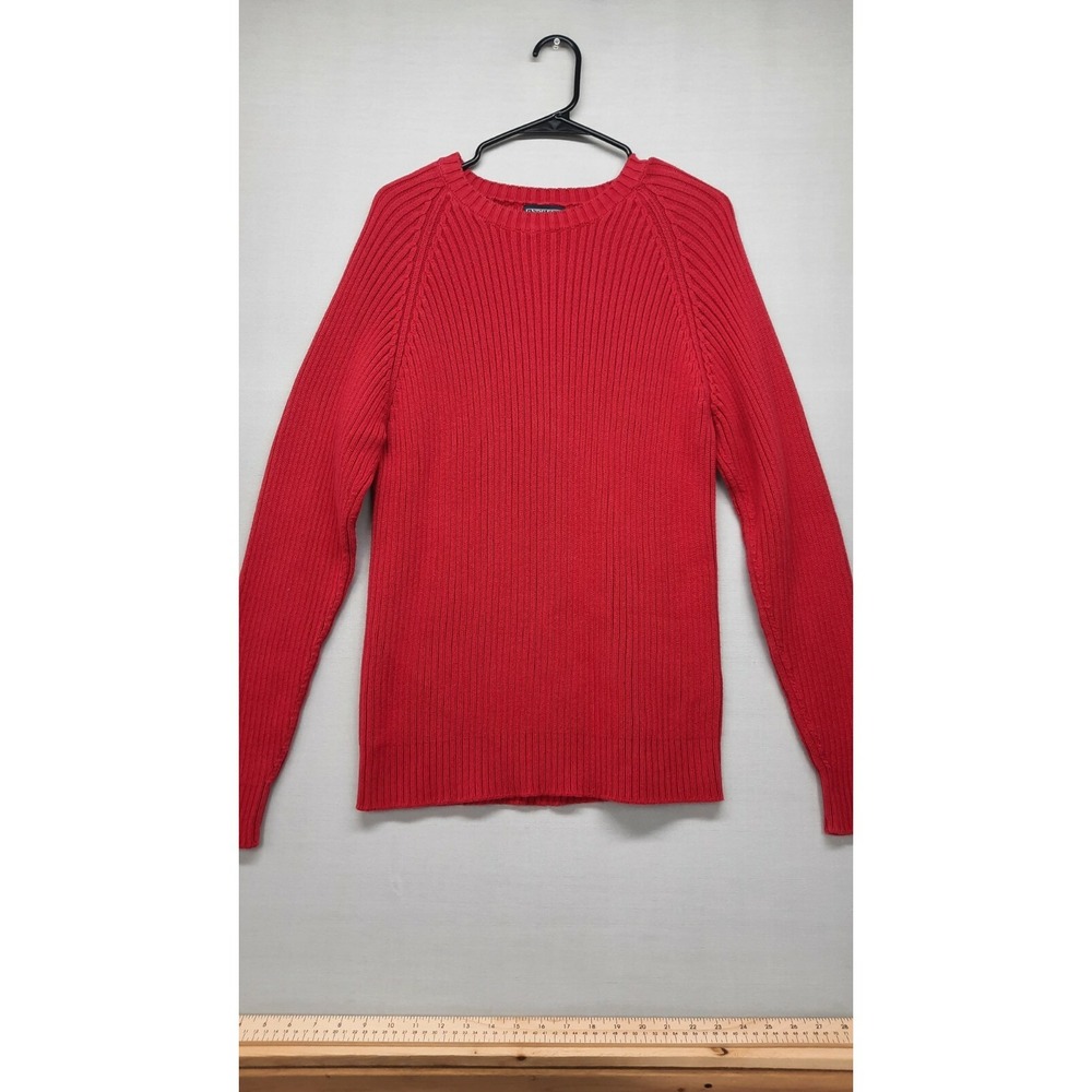 Lands' End Red Crewneck Sweater Mens Large 42 44